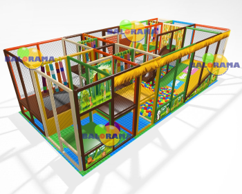 İç Mekan Boncuk Kaydıraklı Softplay Park 8x3.5x2.4h Mt