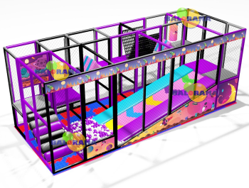 Roller Kaydıraklı Uzay Softplay Oyun Parkı 6.8x2.7x2.6h Mt