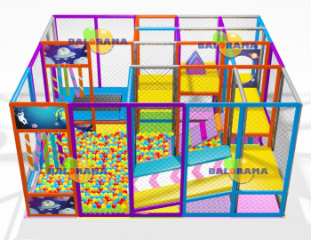 Uzay Macerası Roller Kaydıraklı Softplay İç Mekan Oyun Alanı 5x3.7x2.6h Mt